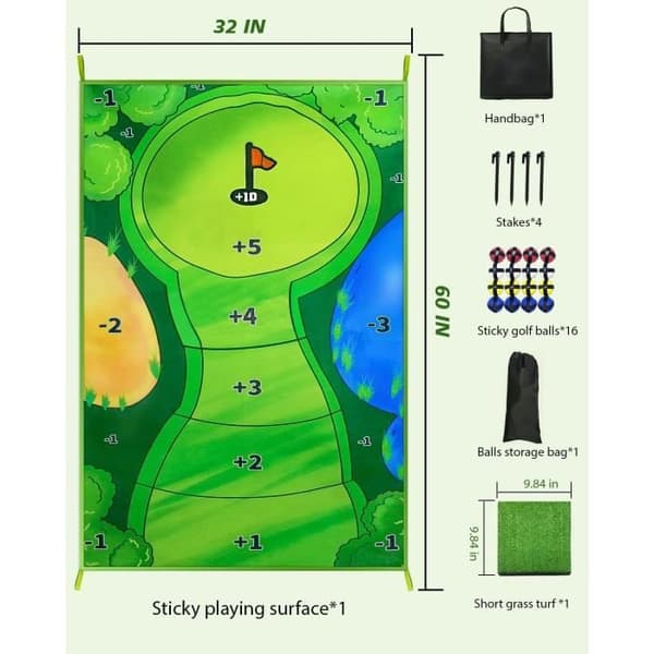 Golfharjoittelutarvikesetti - Vihreä - Sisä- ja ulkokäyttöön