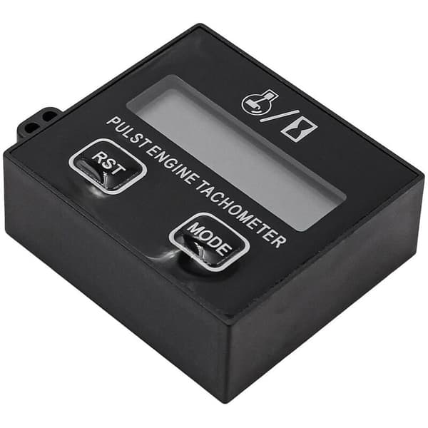 Digital Tachometer, Inductive Tachometer with Hour Meter, Replaceable Battery for Chainsaws, Lawn Mowers and Motorcycles