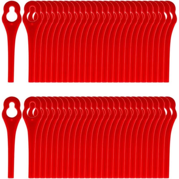 100-pakning plastreserveblader for Florabest LIDL gresstrimmer. Lengde 83 mm (100-pakning) - AIMOONSA