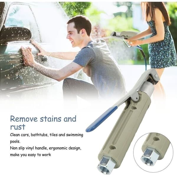 Sandblasting Nozzle for Multi-Surface Sandblasting with 3 Ceramic Tips for Abrasive Stain and Rust Removal