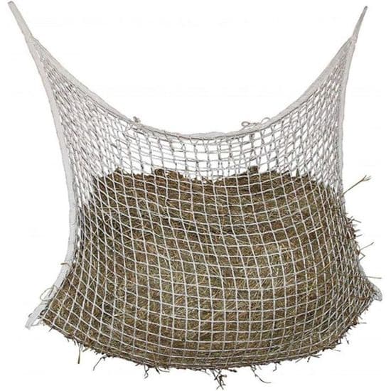 Hönät för hela dagen i flätad nylon, för långsam utfodring, hästar, får - Storlek: 120 x 90 cm