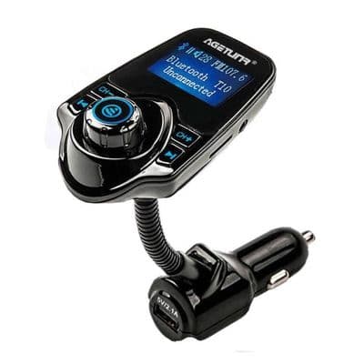 Lyd-video tilbehør, XCGaoon T10 Bluetooth bilsett, håndfrisett, FM-sender, AUX bilspiller - Blå type