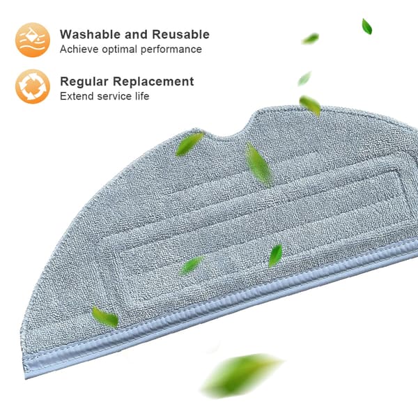 10-pack moppdynor för Roborock S7/S7 Plus/S7 MaxV/S7 MaxV Ultra Grå