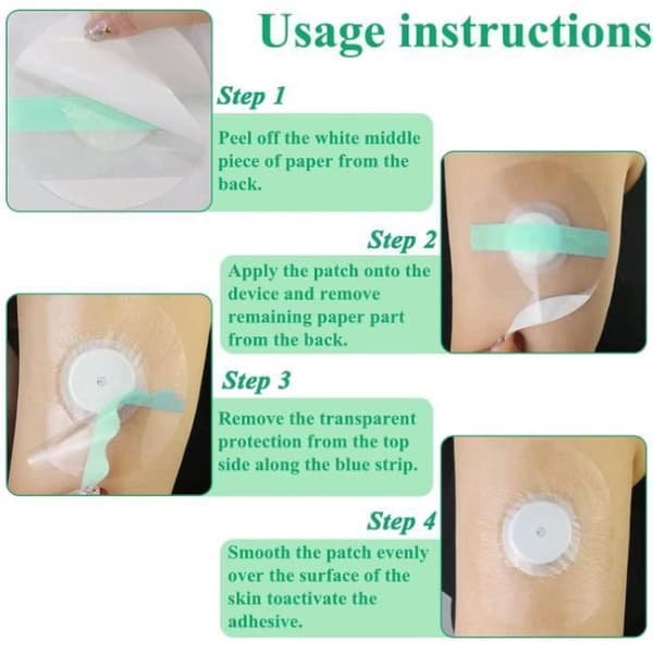 30 stycken Freestyle Libre Patch Runda Transparenta Bandage Sensor Patch Freestyle Libre Transparenta Plåster 1 2 & 3