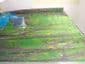 Bruseforhæng - Vandfald - 3D Natur - Slidstærkt polyester - 180x200cm - Blå