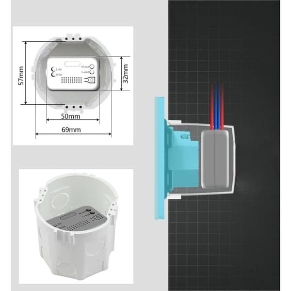 Wireless Mechanically Powered Switch – Control Without Wires or Batteries – Range Up to 200m – Compact 10A 2200W Receiver