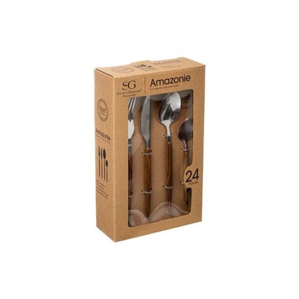 24-delars bestickset \"Amazonia\" 21cm Natur