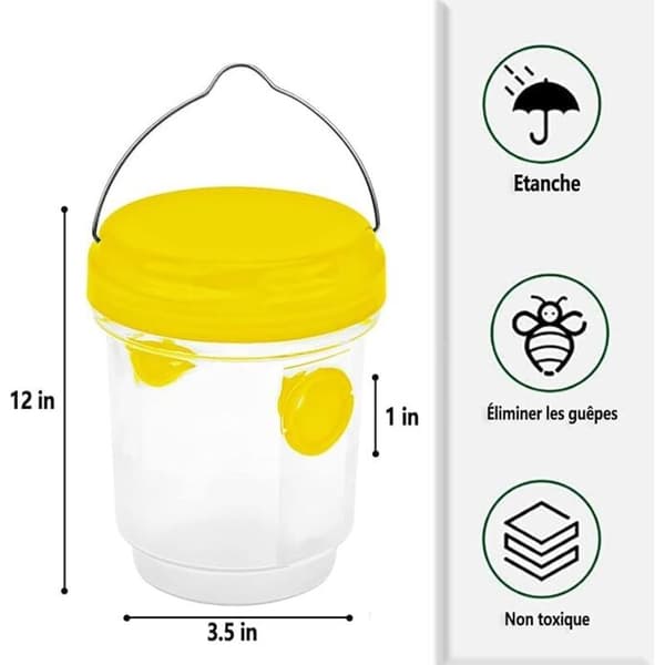 Asiatisk bålgetingfälla. Utomhushängande geting- och bålgetingfälla. Bålgetingfällkit för plastflaskor inomhus. Mygg-, flug- och knottfälla (2-delat set)