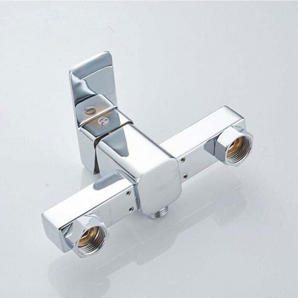 Veggmontert dusjkran - Termostatisk blandebatteri - Solid messingkropp - Kromfinish