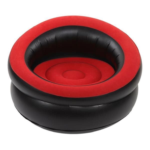 Rød oppblåsbar sofa - PVC - 1 person - 85 x 85 cm