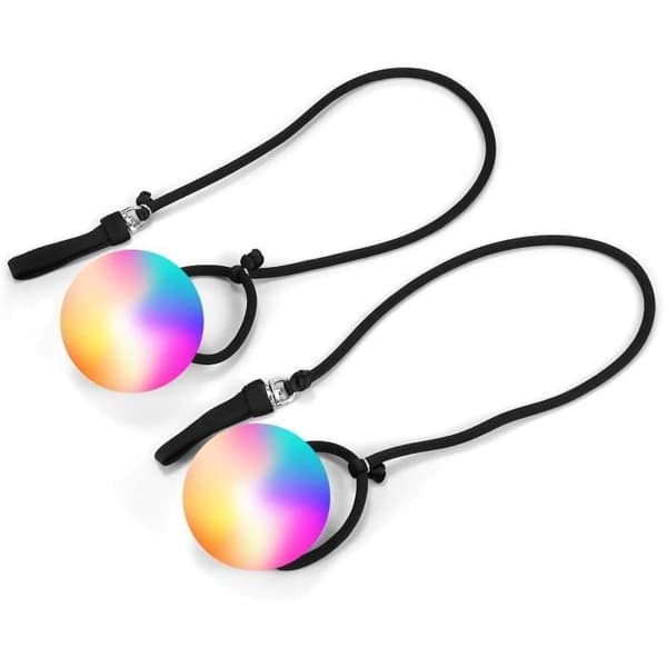 LED POI-bollar - Ej specificerat - 2 par - Justerbara färger - Danstillbehör - Hållbara