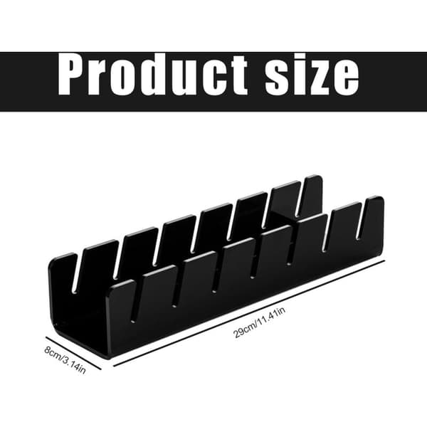 Baseball Cap Storage Rack - Acrylic Cap Organizer. For Baseball Display. Holds 7 Baseball Caps. Black