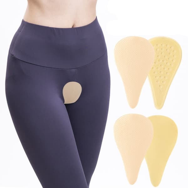 Nude Inserts with Breathable Holes and Self-Adhesive Backing for Tights and Bikinis