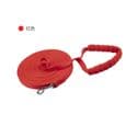 6m flettet hundebånd i nylon - sklisikkert - solid - rødt