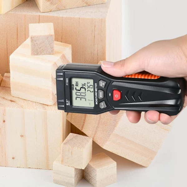 Moisture Meter with 7 Modes. Data Storage Function. Digital Moisture Meter for Wood and Plants with a Moisture Range from 0.0% to 60.0%.