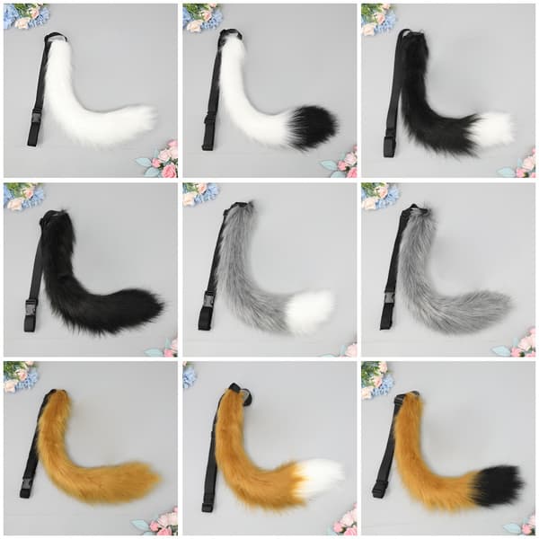 Fox Tail Plush, Cuddly Fox Tail Cosplay Accessory Camel