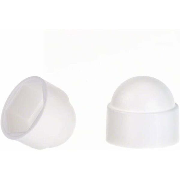 M10 mutterkåpor för 17mm nyckel Vit 50 st.