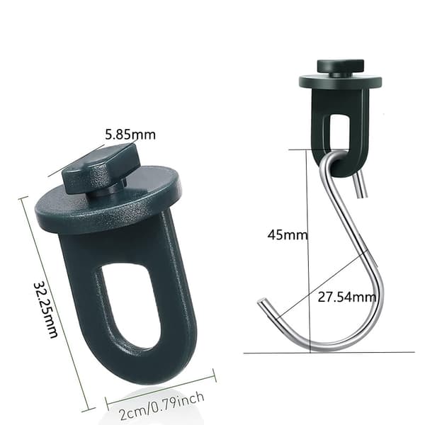 Greenhouse Clips with S-Hooks, 50-pack