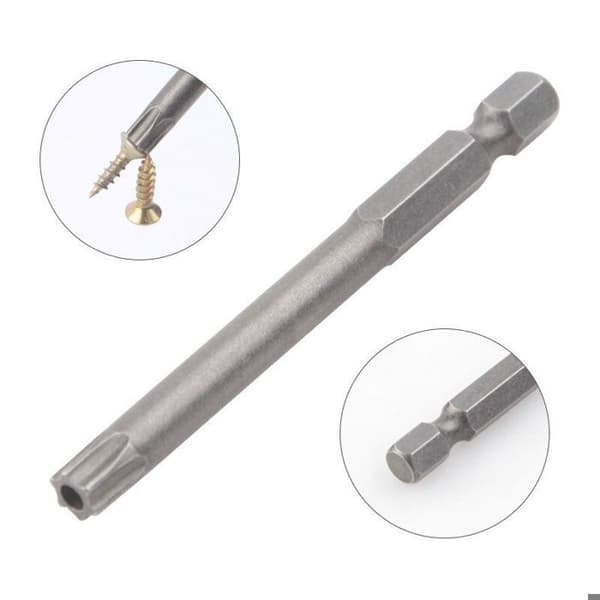 Torx Skruvmejselbits, Set om 11 - S2 Stål - 75 mm - Magnetiska