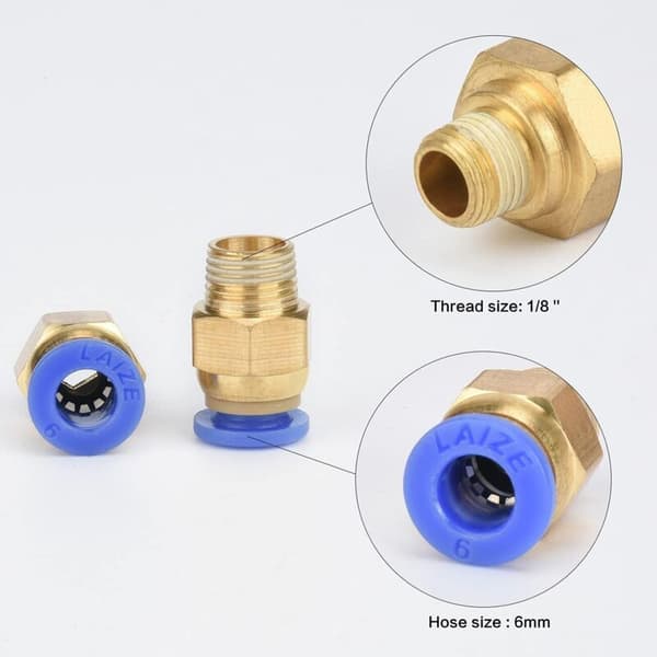 Pneumatisk snabbkoppling (G1/8\" x 6mm) (5-pack)
