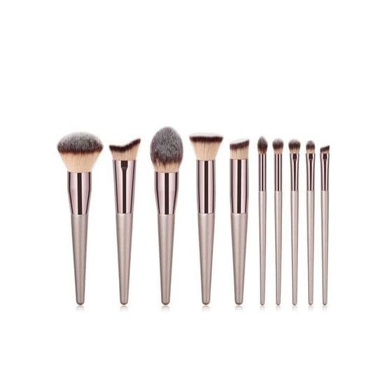 Sæt med 18 makeupbørster - Premium kvalitet - Blød nylon - Elegant design - Ideel til begyndere