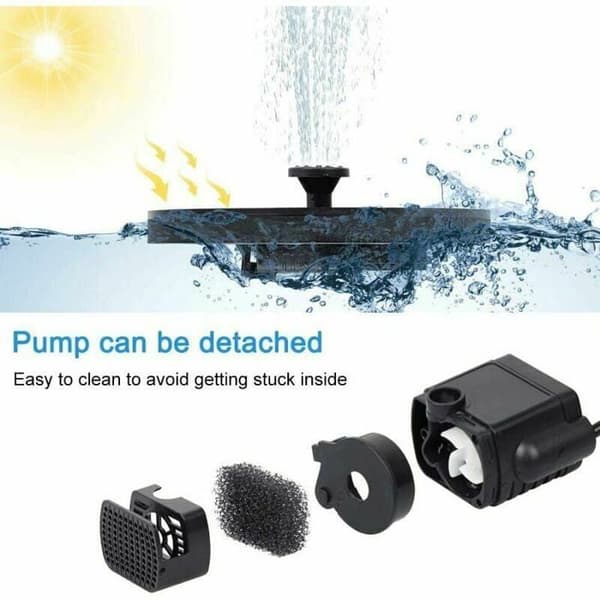 Solar Springvand Mini Flydende Springvand - 7 Stilarter - Have - Fuglebad