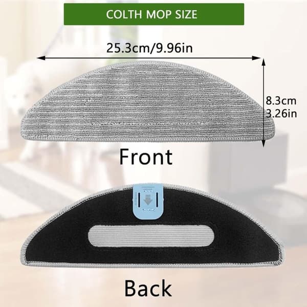 x Erstatningsklud til iRobot Roomba Combo i8 / i8+ / i5 / i5+ / j5 / j5+ Robotstøvsuger Tilbehør. Vaskbare og genanvendelige mikrofiber moppepuder