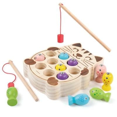 Magnetisk træfiskespil - Montessori-spil til 2-årige - Pædagogisk legetøj til børn - Gave til 2-5-årige