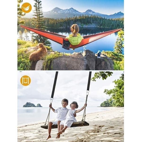AIMOONSA Tree Swing Straps. Extra Long 158 cm Hammock Tree Straps with 2 Lockable Carabiners and D-Rings.