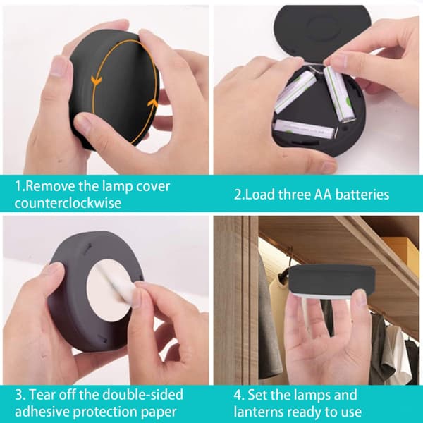 LED spotlights 4-pack with 13 colors, dimmer and remote control