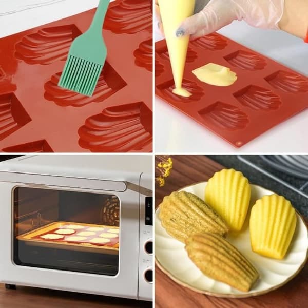 Madeleineform - Tefal - 3 Stykker - Silikone - 9 Hulrum - Non-stick
