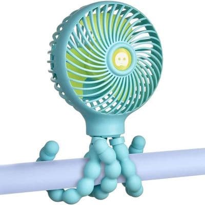 Mini klapvognsventilator, bærbar USB genopladelig ventilator til bilsæde, tremmeseng, skrivebord, udendørs