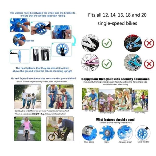 Stödhjul - Märke Ej Angivet - Barncykel - Röd - Universal - Halkfria