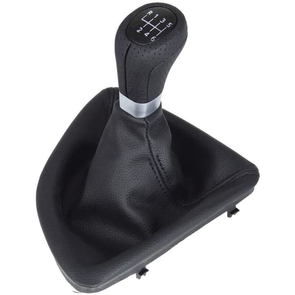 A277-1 Perforated Leather Gear Shift Knob, Black, 6 Speed, Compatible with BMW 1 Series E81 E82 E87 E88, Replacement Knob, Plug and Play