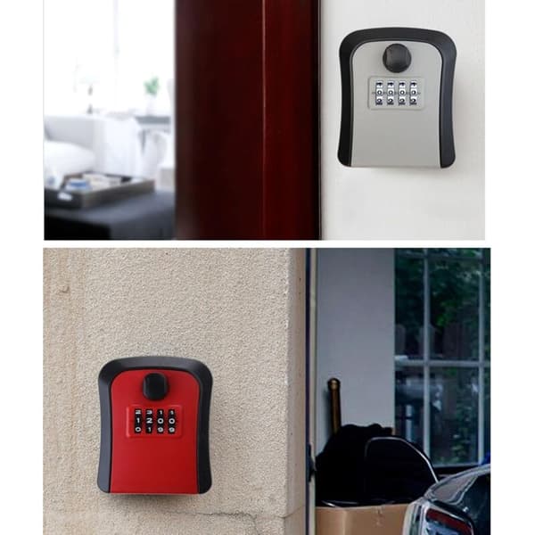 Wall-mounted key box with 4 digits. Perfect for elderly parents.