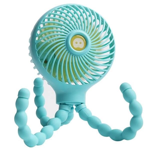Mini klapvognsventilator, bærbar USB genopladelig ventilator til bilsæde, tremmeseng, skrivebord, udendørs