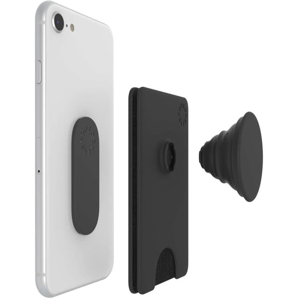 POPSOCKETS Wallet Black Removable Mobile Wallet PopWallet+