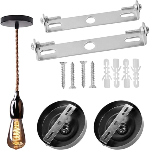 4 Pieces Ceiling Lamp Mounting Bracket 90mm/105mm Ceiling Plate for Lamp Support Ceiling Lamp Plates for Home Office Ceiling Lamp