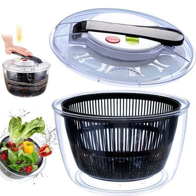 5L Salladsslunga - Stor Kapacitet - Transparent - Plast