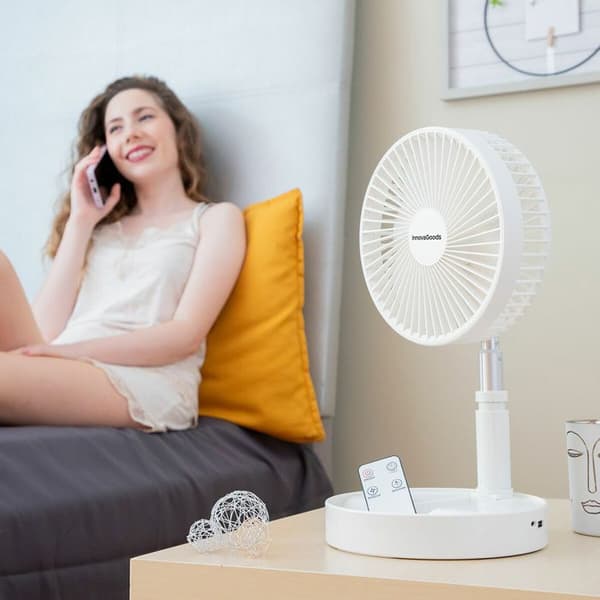 Ventilator - InnovaGoods - Genopladelig - Sammenfoldelig - 4 hastigheder
