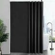 Dusjforheng 80 x 180 cm - Svart - Anti-mugg - Vaskbar vanntett polyester