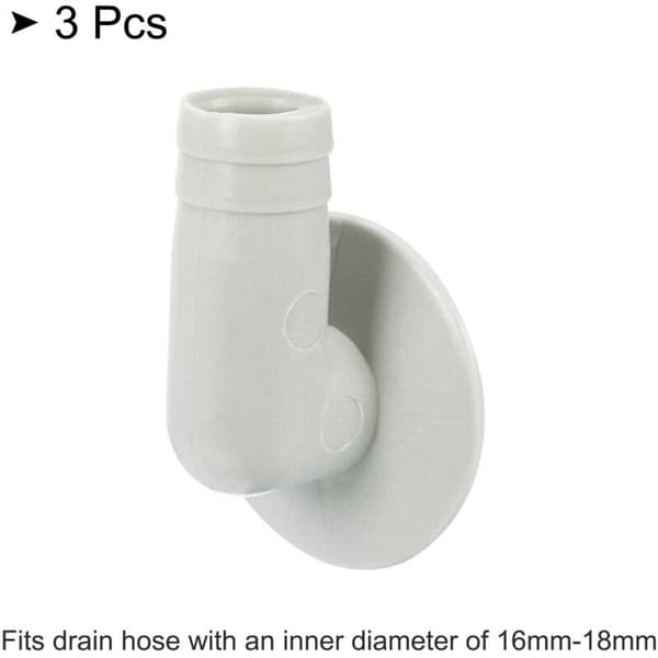 AIMOONSA Air Conditioner Drain Hose Connector, 17mm, Elbow Pipe Fitting, Replacement Part, Accessory for Mini-Split Window AC. Beige, 3-Pack