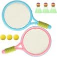 Badmintonset - Ej specificerat - 2 racketar - 3 fjäderbollar - 3 svampbollar - För barn