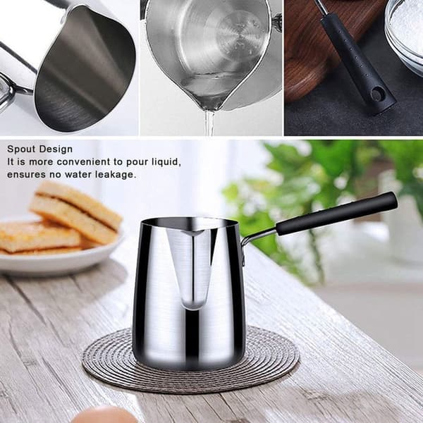Mini smørvarmer kaffetrakter - rustfritt stål - 350 ml - induksjonskompatibel