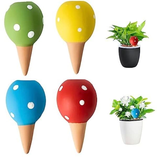 Selvvannende pigger. 4 stk 70ML soppformede plantevanningskuler