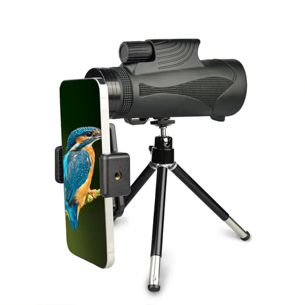 High-resolution monocular telescope with 12x magnification