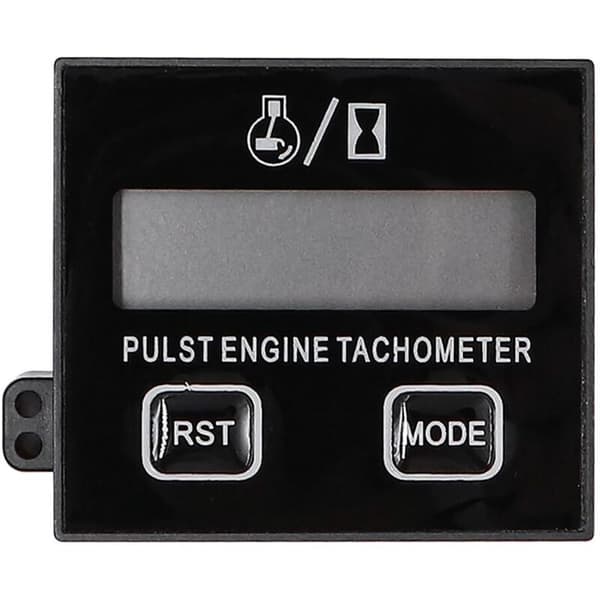 Digital Tachometer, Inductive Tachometer with Hour Meter, Replaceable Battery for Chainsaws, Lawn Mowers and Motorcycles