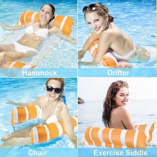 Oppustelig Pool Hængekøje - Vand Pool Flyder - PVC - 130*70cm