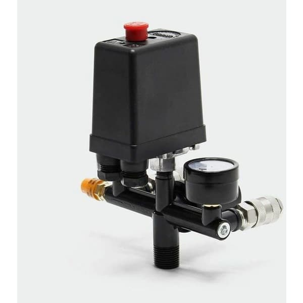 Tryckregulator med kompressortryckvakt, tryckvakt med 2 displayer