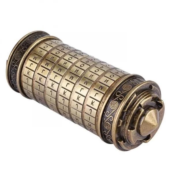 Da Vinci Code Cryptex Brevlösenordslås Ringhållare Presenter med Utsökt Presentförpackning för Jul Alla hjärtans dag
